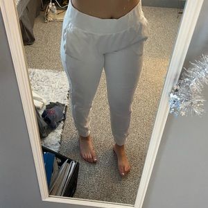 White joggers